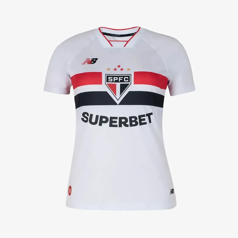 Camisa São Paulo I New Balance 26/27 Feminina Branco