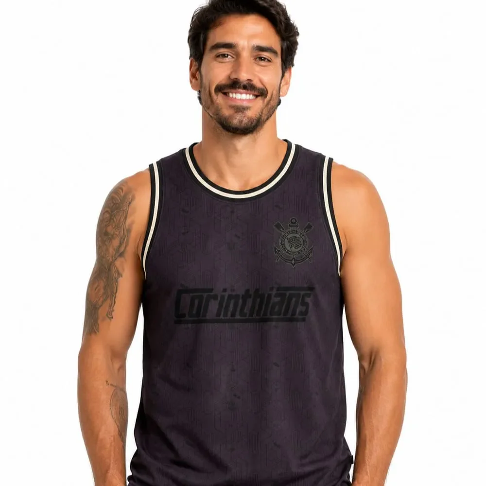 Regata Corinthians Surf Center 1977 Preto/Dourado