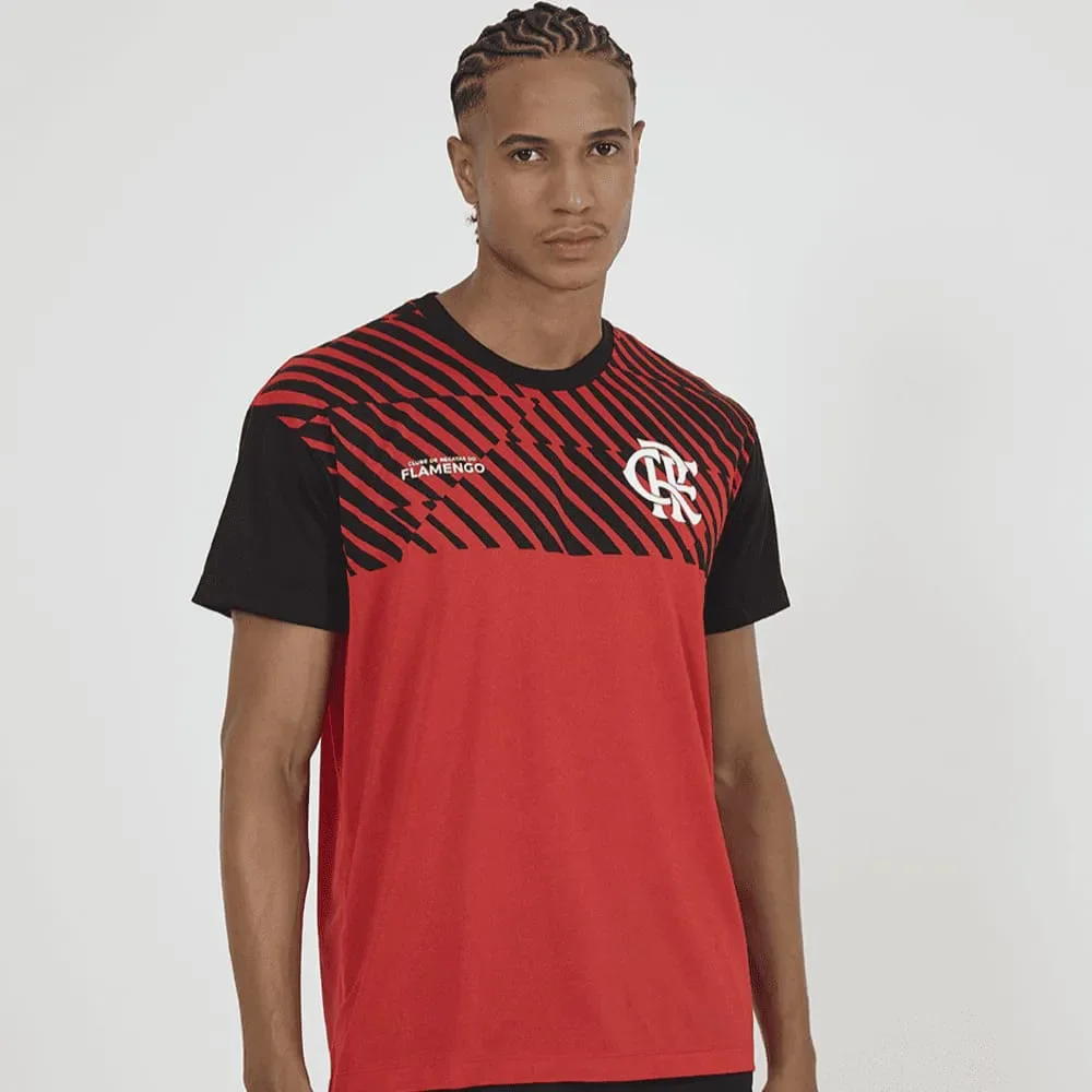 Camiseta Flamengo Efeito Vermelho/Preto
