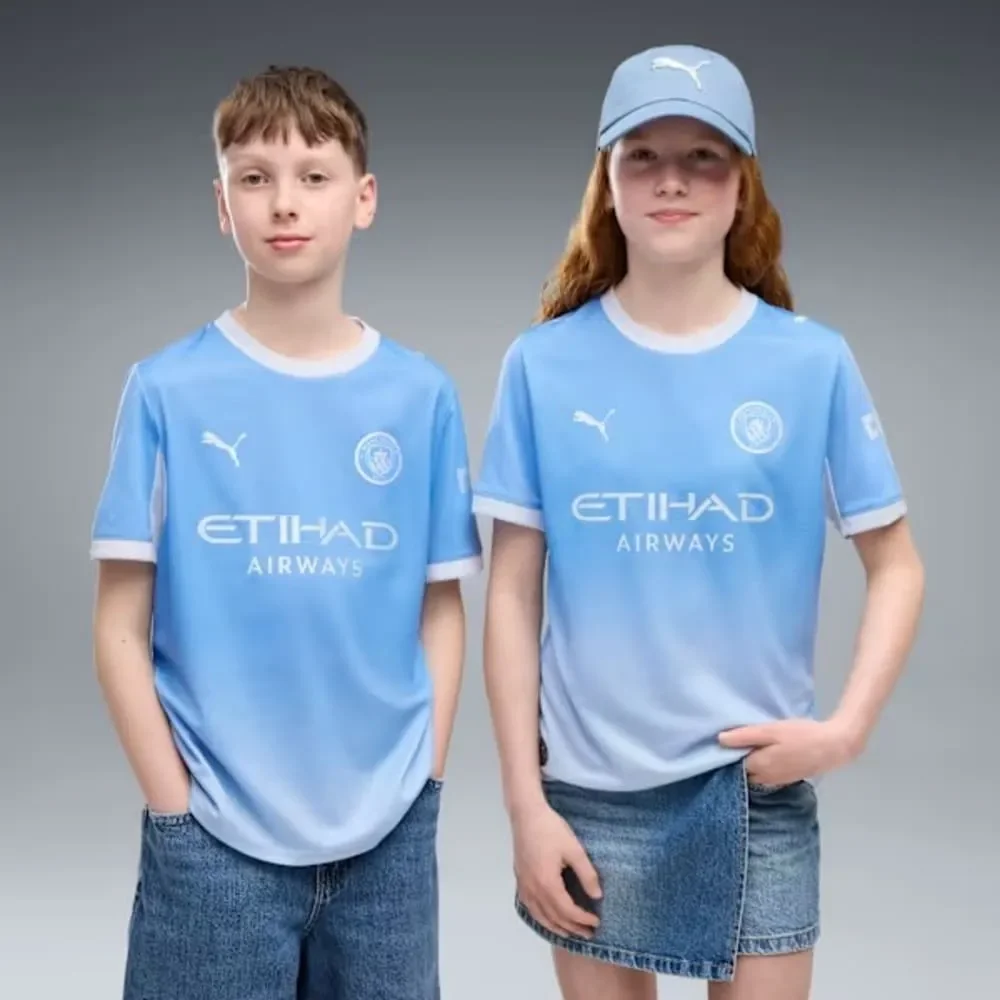 Camisa Manchester City I Puma 26/27 Infantil Azul