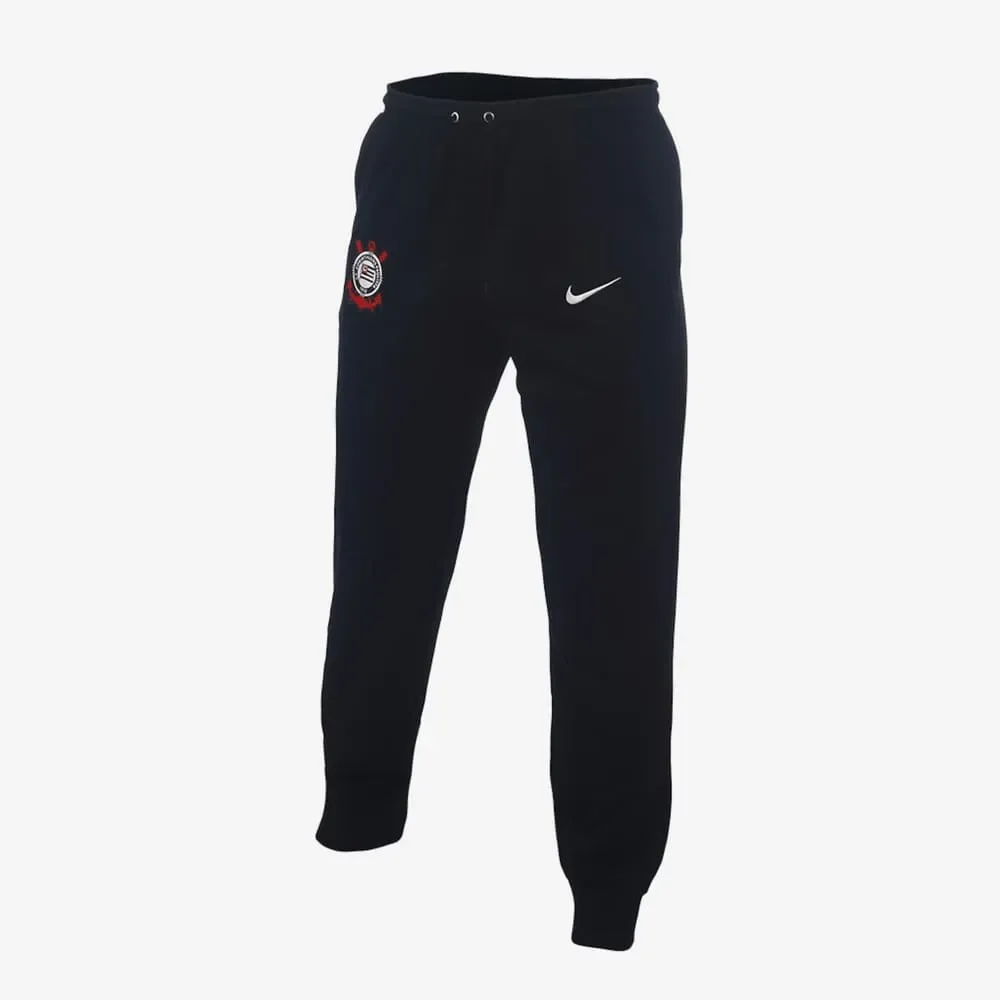 Calça Moletom Corinthians Nike Club Jogger Preto
