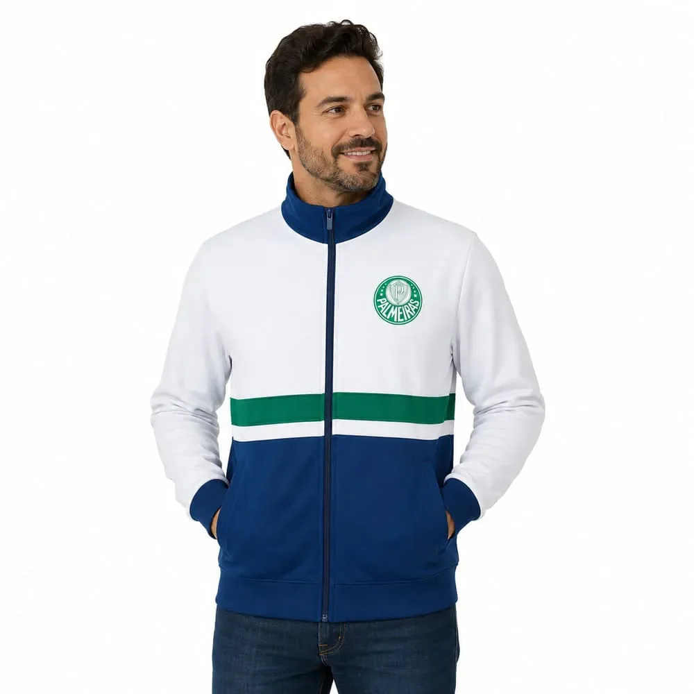 Jaqueta Palmeiras Betel Retrô Tecnico Branco/Azul