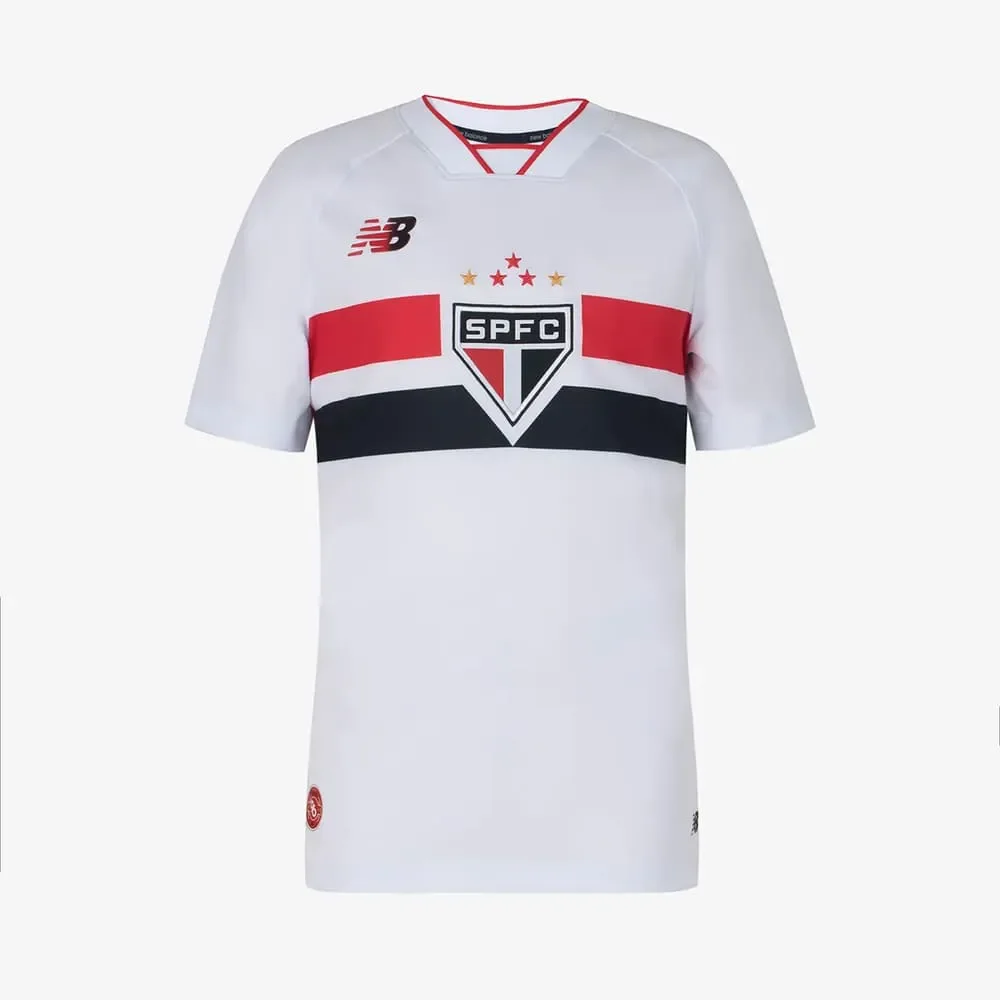 Camisa São Paulo I New Balance 26/27 Infantil Branca