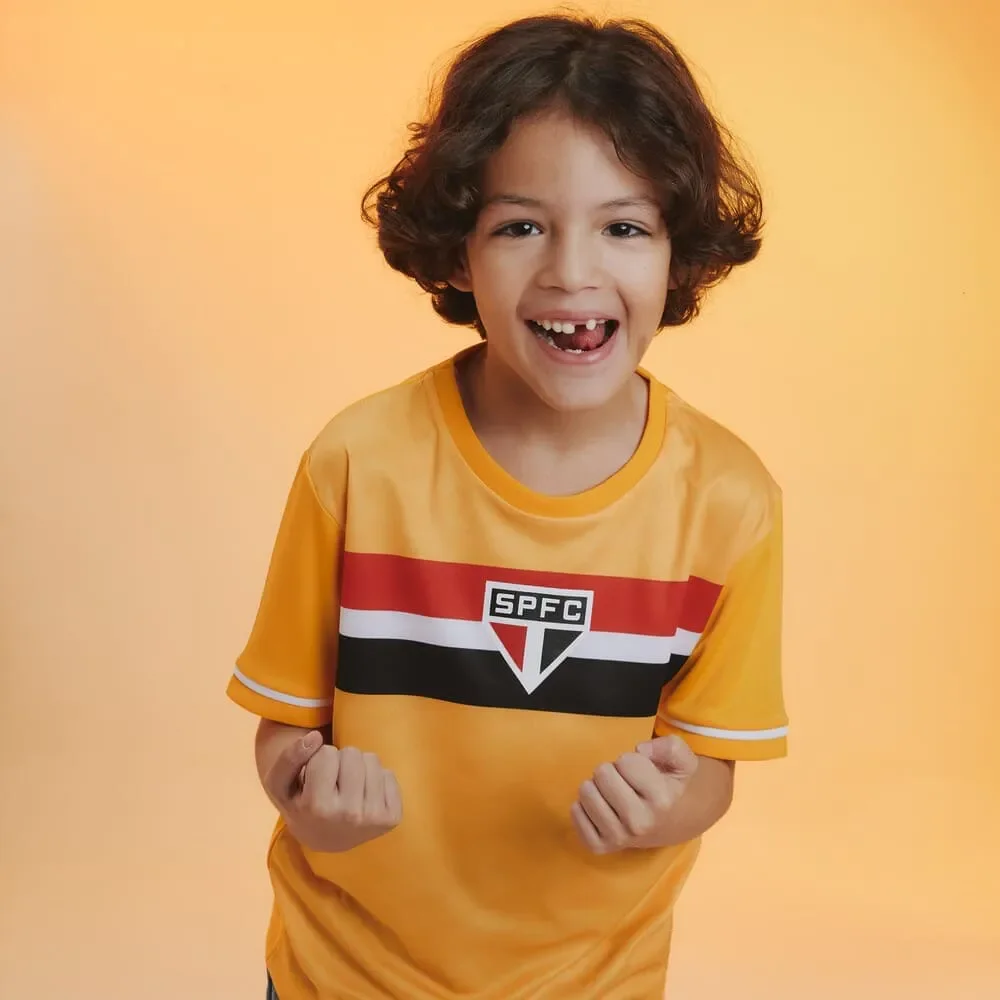 Camiseta São Paulo Fabula Infantil Amarela