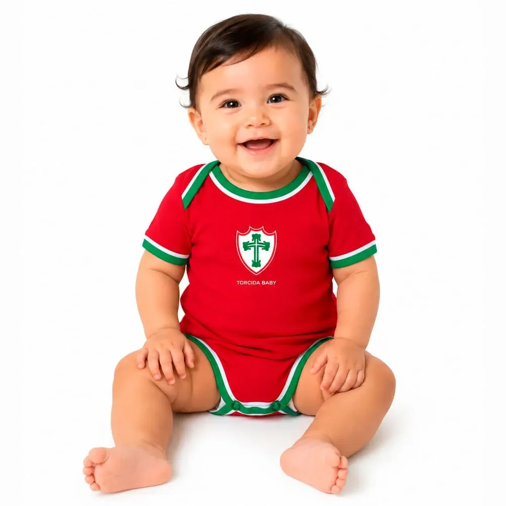 Body Portuguesa Torcida Baby Color Vermelho