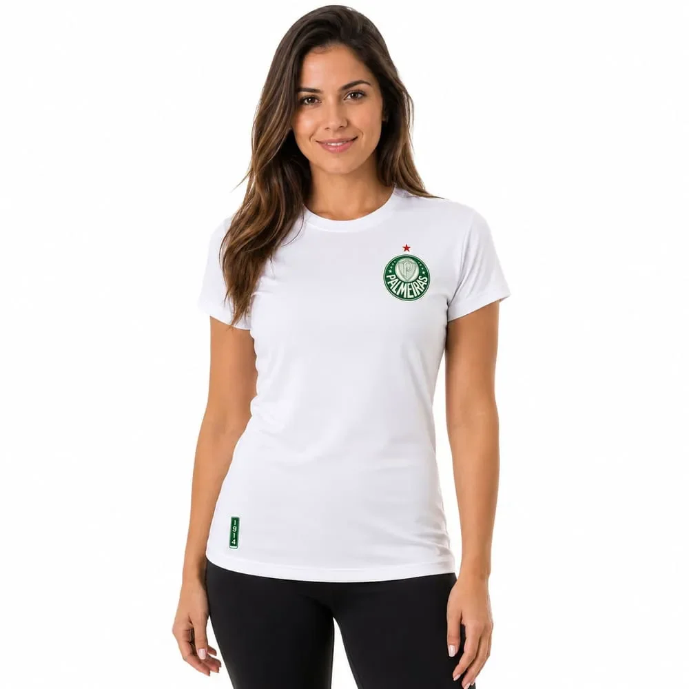 Camiseta Palmeiras Betel 1914 Feminina Branco