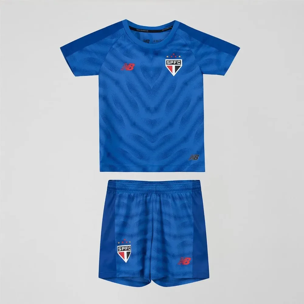 Kit Infantil São Paulo Goleiro New Balance 26/27 Azul